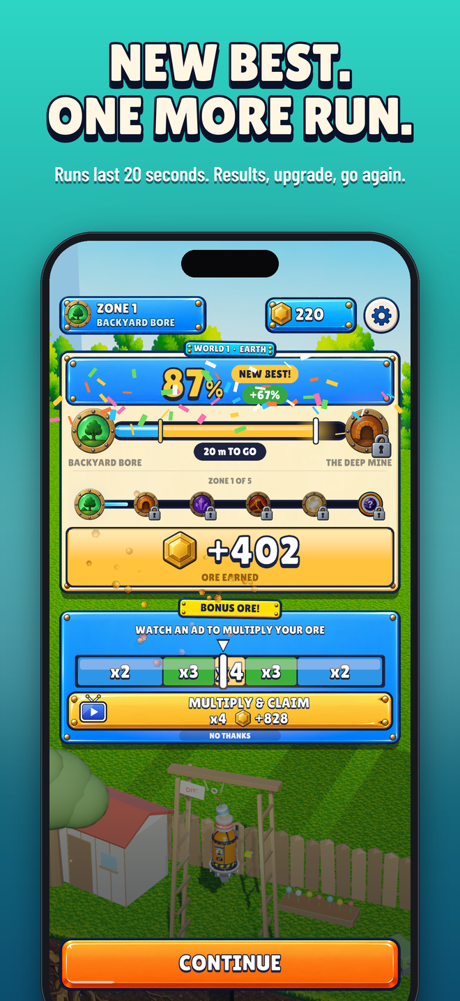 A new best on the results screen